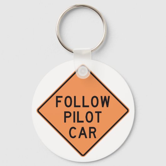 Porte-clés Suivre le panneau de voiture pilote (Recto)