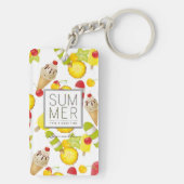 Porte-clés Summer Fruits and Ice-Cream Fun (Dos)
