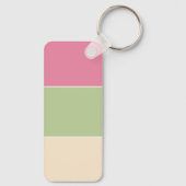 Porte-clés Summer Pink, Sage Green & Script Nom (Verso)