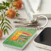 Porte-clés Summer Suite Green Background (Devant droit)