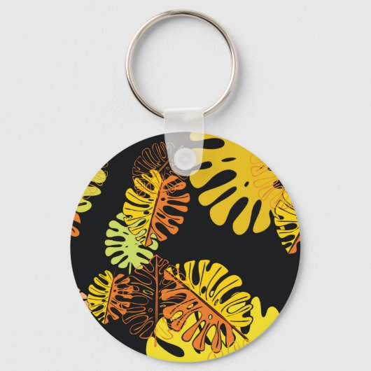 Porte-clés Summer Tropical Feuille Design Vintage (Recto)