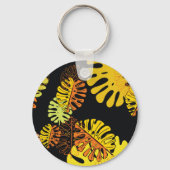 Porte-clés Summer Tropical Feuille Design Vintage (Verso)