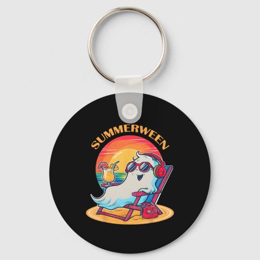 Porte-clés Summerween mignon Fantôme d'été Éffrayant Hallowee (Recto)