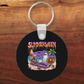 Porte-clés Summerween Skeleton Ghost Beach Drôle Éffrayant Ha (Recto)