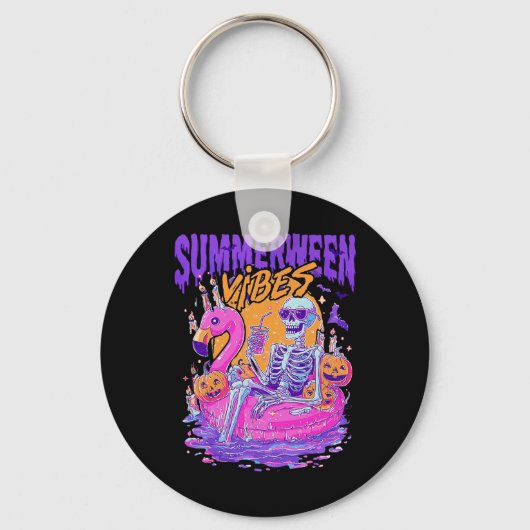 Porte-clés Summerween Vibes Skeleton Citrouille Vacances Éffr (Recto)