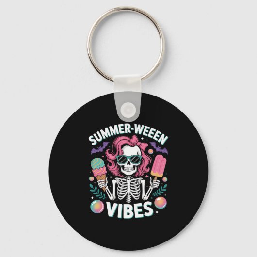 Porte-clés Summerween Vibes Skeleton Vacances Halloween Summe (Recto)
