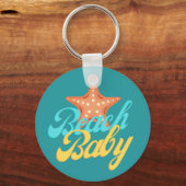 Porte-clés Summery Beach Baby Word Art (Recto)