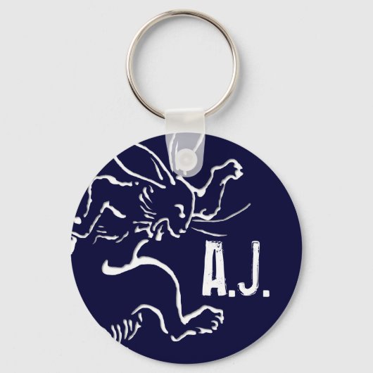 Porte-clés Sumo Rabbit + vos initiales ! (Recto)
