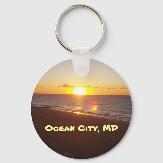 Porte-clés Sun Rising on the Atlantic Ocean Keychain (Recto)