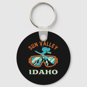 Porte-clés Sun Valley Idaho Ski Rétro Vintage Et Snowboar