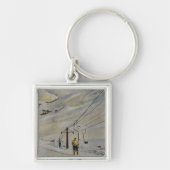 Porte-clés Sun Valley, IDMountain Scene, Ski Lifts in (Devant)