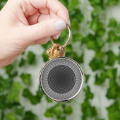 Porte-clés Sunburst géométrique moderne - Hématite foncé gris (Main)