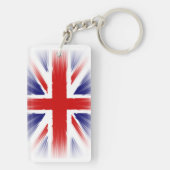 Porte-clés Sunburst Le drapeau Union Jack du Royaume-Uni (Dos)