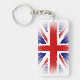 Porte-clés Sunburst Le drapeau Union Jack du Royaume-Uni