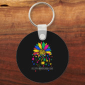 Porte-clés Sunflower Accepter Comprendre l'Amour Monde Autism (Recto)