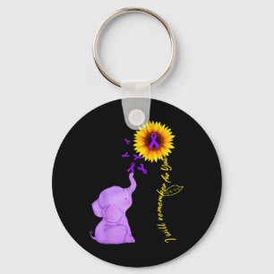 Porte-clés Sunflower Alzheimer Awareness Je Me Souviendrai De