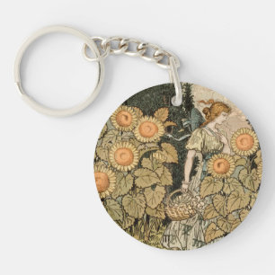Porte-clés Sunflower Art Nouveau Jardin Grasset Femme