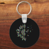 Porte-clés Sunflower Autism Puzzle Pièce Ruban Cool Prix (Verso)
