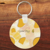 Porte-clés sunflower button  (Recto)