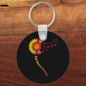 Porte-clés Sunflower Cerveau Aneurysme Mois de sensibilisatio (Recto)