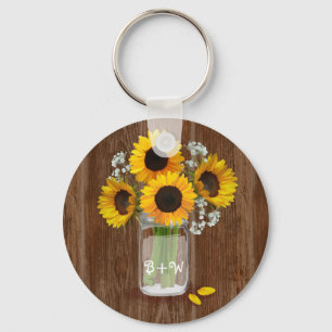 Porte-clés Sunflower de Mason Jar