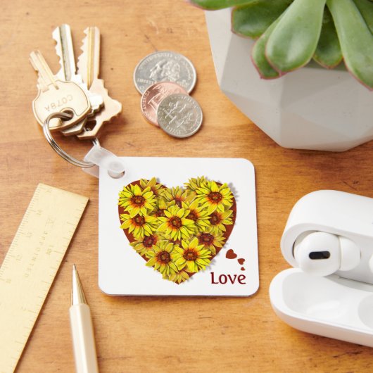 Porte-clés Sunflower Heart Keychain (Bureau)