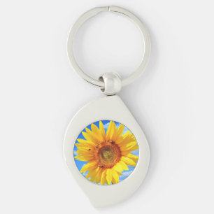 Porte-clés Sunflower Jaune Ciel bleu Porte - clé