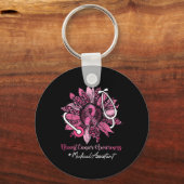 Porte-clés Sunflower Médicale Assistant Ruban Cancer du sein  (Recto)