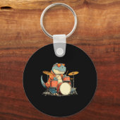 Porte-clés Sungles Rockstar Dinosaur With Cool Drums Costume  (Recto)