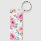 Porte-clés Sunrise Floral Boho Custom Name Design (Verso)