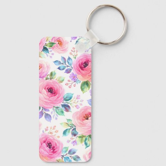 Porte-clés Sunrise Floral Boho Custom Name Design (Verso)