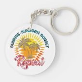 Porte-clés Sunrise-Sunburn-Sunset-Repeat | Palmiers d'or (Dos)