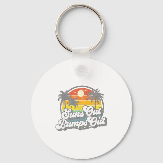 Porte-clés Suns Out Bumps Out Beach Funny Pregnancy Cute Mate (Recto)