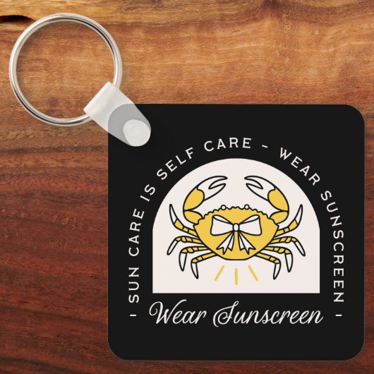 Porte-clés Sunscreen spf sun uv protection reminder quotes (Recto)