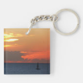 Porte-clés Sunset Clouds and Sailboat Seascape (Dos)