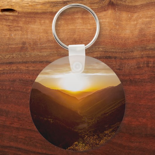Porte-clés Sunset Over Mountains (Verso)