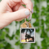 Porte-clés Sunset Palms Tropical Paysage Photographie (main)