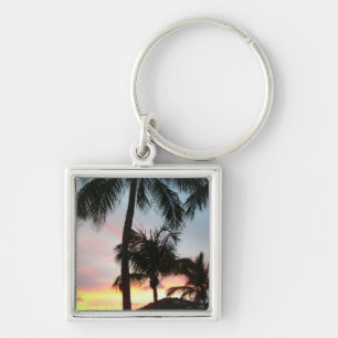 Porte-clés Sunset Palms Tropical Paysage Photographie