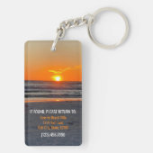 Porte-clés Sunset Photo Beach House Vacances Resort Location (Dos)