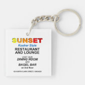Porte-clés Sunset Restaurant and Lounge, Chicago, IL (Dos)