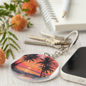 Porte-clés Sunset Serenity Beach Scene (Devant Droit)