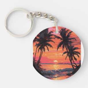 Porte-clés Sunset Serenity Beach Scene