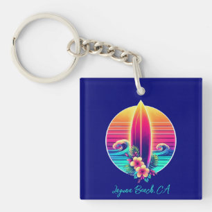 Porte-clés Sunset Surfboard Paradise -
