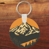 Porte-clés Sunset vintage Mountain (Recto)