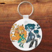 Porte-clés Sunshine girl et garçon de pluie (Recto)