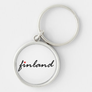 Porte-clés Suomi Finlande. J'aime la Finlande