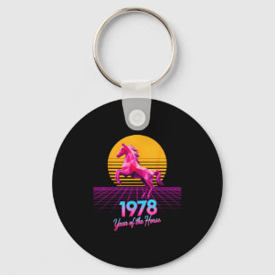 Porte-clés Super 2026 Année du Cheval 1978 48e Anniversaire L