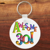 Porte-clés Super 30 T-shirts et cadeaux d'anniversaire (Recto)