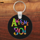 Porte-clés Super 30 T-shirts et cadeaux d'anniversaire (Recto)