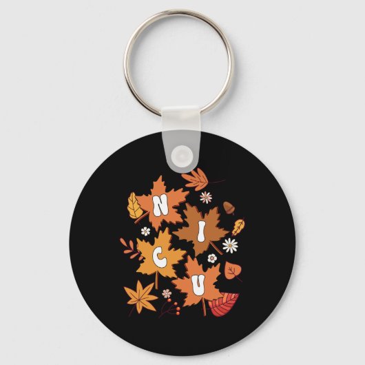 Porte-clés Super Automne NICU Infirmière Maple Leaf Automne V (Recto)